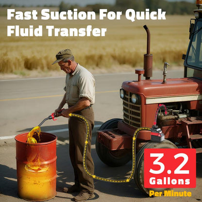 Cordless Fuel Transfer Pump Compatible | with DeWalt 20V & Milwaukee 18V Batteries