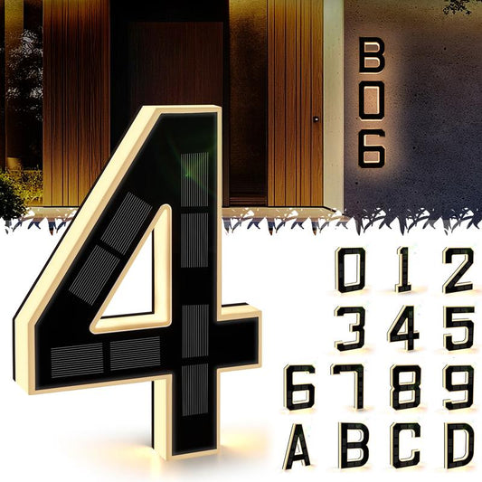 ☀Solar Lighted House Numbers for Outside